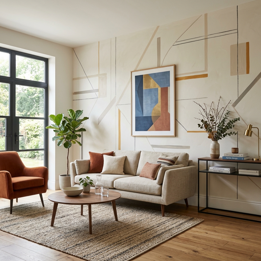 نقوش مودرن على الجدار